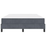 vidaXL Lit boxspring avec matelas Gris foncé 160 x 200 cm Velours