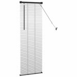 vidaXL Store de Fenêtre avec des rideaux Noir Aluminium