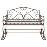 vidaXL Banc de jardin Marron ancien Acier