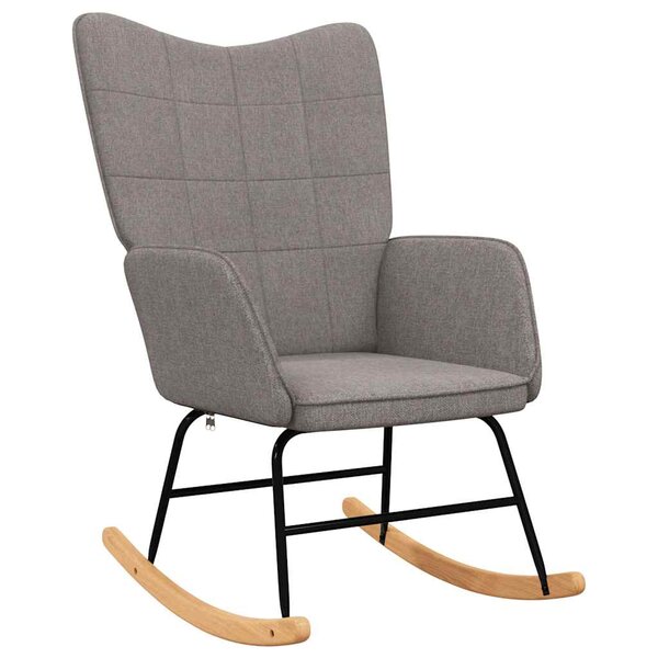 vidaXL Chaise à bascule Taupe Tissu