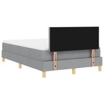 vidaXL Lit boxspring avec matelas Gris clair 120 x 190 cm tissu