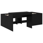 vidaXL Lit haut pour enfants avec bureau Noir 98 5 x 200 cm