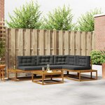 vidaXL Ensemble de canapés d'extérieur Naturel et Anthracite