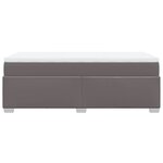 vidaXL Sommier à lattes de lit avec matelas Gris 100x200 cm Similicuir