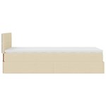 vidaXL Cadre de lit ottoman avec matelas crème 80x200 cm tissu