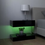 Vidaxl tables de chevet 2 pièces noir 60x35 cm aggloméré