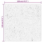 vidaXL Tapis shaggy à poils longs moderne noir et crème 120x120 cm