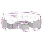 vidaXL Salon de jardin avec coussins 8Pièces mélange beige résine tressée