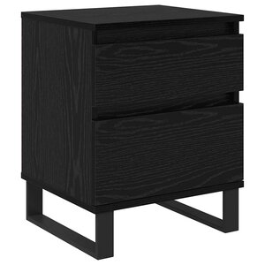 vidaXL Cabinet de chevet Chêne noir 40 x 35 x 50 cm Bois d'ingénierie