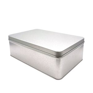 Boîte à sucre fer blanc vernis alimentaire 19 x 12 x 6.5 cm