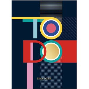 Bloc-notes To Do List - 13x18 Cm - 100 Pages Détachables - Bleu Marine - Draeger paris
