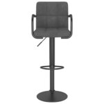 vidaXL Tabouret de bar Gris foncé Velours