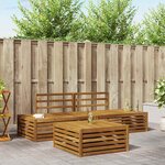 vidaXL Ensemble de canapés d'extérieur 3 Pièce Naturel