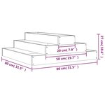 vidaXL Jardinière Gris 80x80x27 cm Bois massif de pin