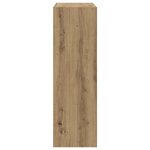 vidaXL Bibliothèque chêne artisanal 102x32x102 cm bois d'ingénierie