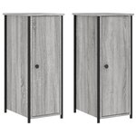 vidaXL Tables de chevet 2 Pièces sonoma gris 32x42x80cm bois d'ingénierie