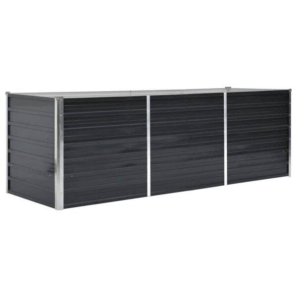vidaXL Lit surélevé de jardin Anthracite 240x80x77 cm Acier galvanisé