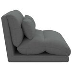 vidaXL Fauteuil de sol ajustable Gris foncé Tissu