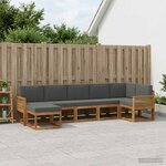 vidaXL Ensemble de canapés d'extérieur 7 Pièces Naturel et Anthracite
