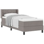 vidaXL Lit boxspring avec matelas avec matelas Taupe 80 x 200 cm