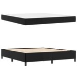 vidaXL Cadre de lit avec matelas Noir 180 x 200 cm tissu