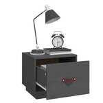 vidaXL Tables de chevet 2 Pièces Gris 40x34x35 cm Bois de pin massif