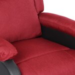 Vidaxl fauteuil inclinable tv rouge bordeaux similicuir et tissu