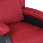 vidaXL Fauteuil inclinable Rouge bordeaux Similicuir et tissu