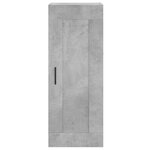 vidaXL Armoire murale gris béton 34 5x34x90 cm bois d'ingénierie