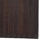 vidaXL Tapis rectangulaire marron foncé 80x200 cm bambou