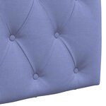 vidaXL Tête de lit suspendue Avec lumière LED Bleu denim Tissu