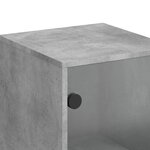 vidaXL Buffet avec portes en verre gris béton 35x37x120 cm