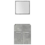 vidaXL Ensemble de meubles de salle de bain 4 Pièces gris béton