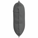 vidaXL Coussin de Dos Gris foncé 60 x 19 x 50 cm tissu