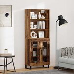 vidaXL Haut Armoire Bois ancien 69 5 x 34 x 180 cm Bois d'ingénierie