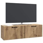 vidaXL Meuble TV mural 98 x 31 x 30 cm Chêne artisanal