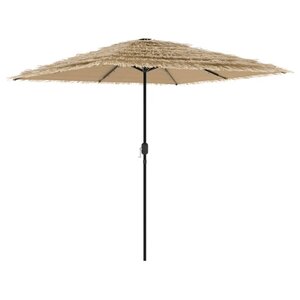 vidaXL Parasol de jardin avec LED et mât en acier marron 248x248x248cm