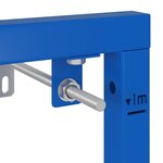 vidaXL Support mural de salle de bain Bleu 50 x 17.5 x 136 cm Acier