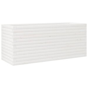 vidaXL Jardinière blanc 110x40x45 5 cm bois de pin massif