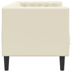 vidaXL Canapé à 3 places Chesterfield crème similicuir