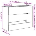 vidaXL Porte-parapluie Chêne fumé 65 x 24 x 50 cm Bois d'ingénierie