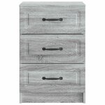 vidaXL Cabinet de chevet avec tiroir Sonoma gris 43 x 41 x 63 5 cm