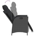 vidaXL Ensemble à manger de jardin avec coussins 3 Pièces Noir