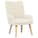 vidaXL Fauteuil relaxant Crème 63 x 67 x 94 cm tissu
