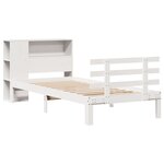 vidaXL Lit bibliothèque sans matelas blanc 100x200 cm bois pin massif
