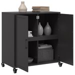 vidaXL Buffet noir 68x39x72 cm acier