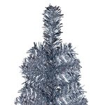 vidaXL Sapin de Noël étroit Argenté 210 cm