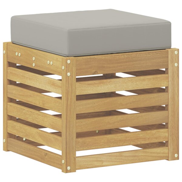 vidaXL Banc de Jardin Blanc 43 x 43 x 45 cm Bois d'Acacia Massif