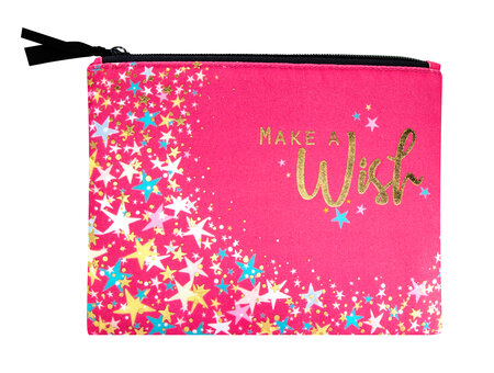 Pochette 20 x 15 cm rose - Make a wish