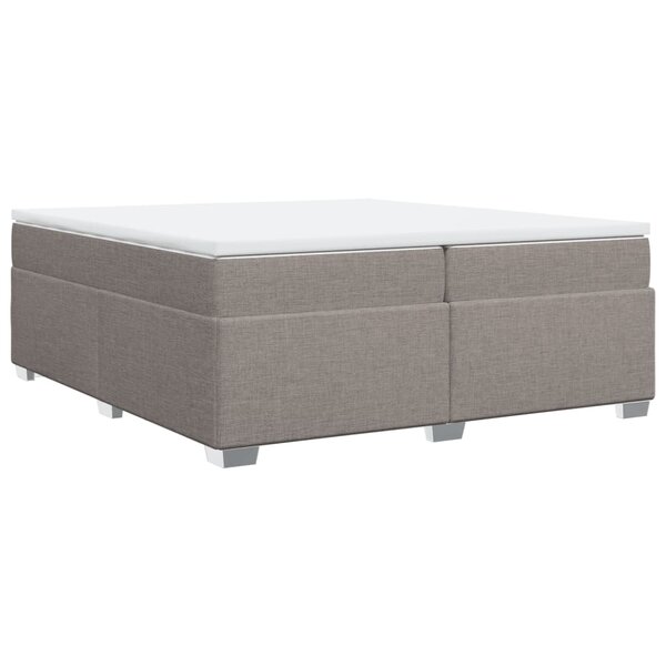 vidaXL Sommier à lattes de lit avec matelas Taupe 200x200 cm Tissu